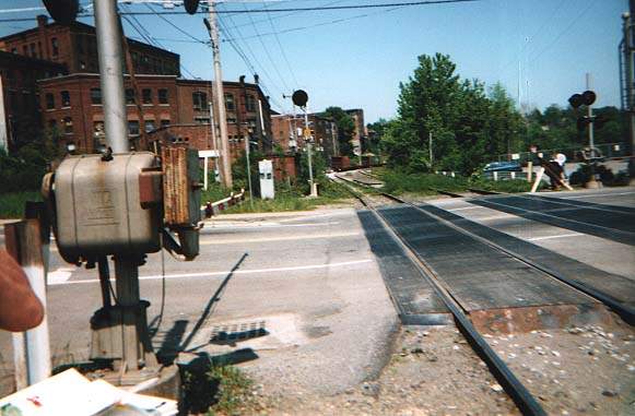 Photo of A freight (NECR?) entering Brattleboro from the north.