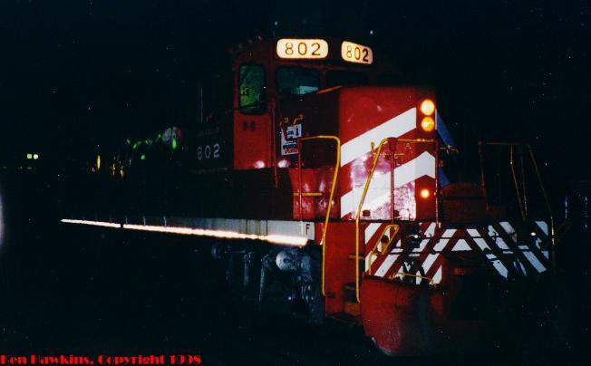 Photo of A night shot of the CLP 802 at Burlington, VT.