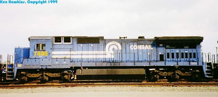 Photo of Conrail's 7495 at West Springfield, MA.