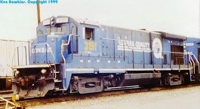 Photo of Conrail's 3151 at West Springfield, Mass.