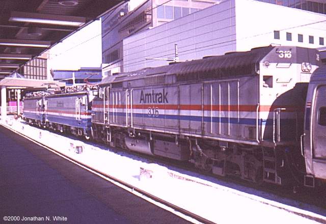 Photo of First revenue electric-hauled train to Boston