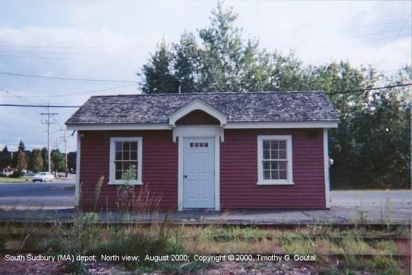 Photo of Sudbury depot;  South Sudbury (MA);  North view;  August 2000