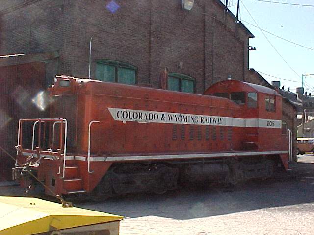 Photo of Colorado & Wyoming SW8 #208 outside the desiel shop in the Rocky Mountain Steel