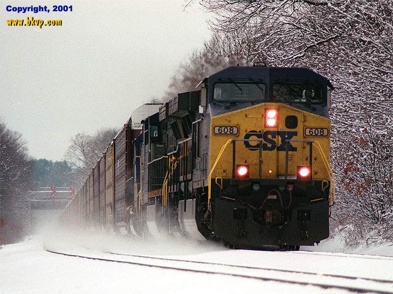 Photo of CSX Train Q420 through Southboro, MA