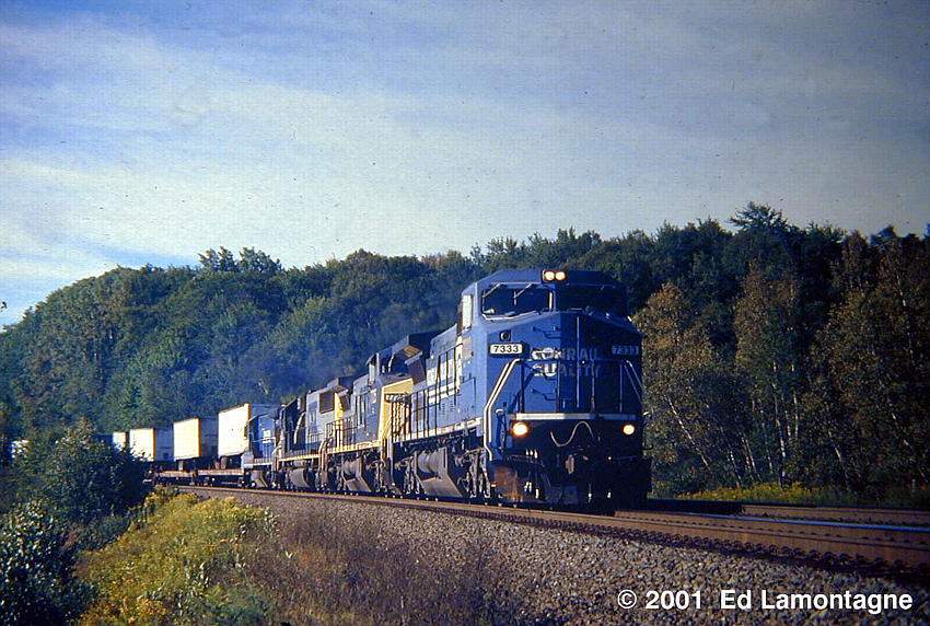 Photo of Westbound Q283 (ML433) at Washington Summit in Sept 1999 by Ed Lamontagne (WFPT)