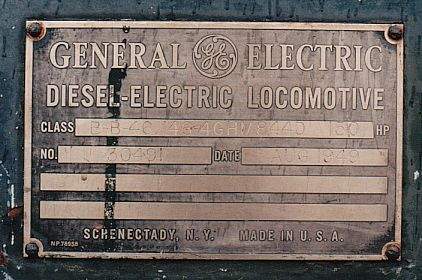 Photo of GE Builder's Plate