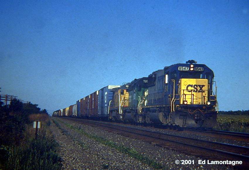 Photo of Eastbound ML  train at NE, PA in May, 2000 by Ed Lamontagne (WFPT)