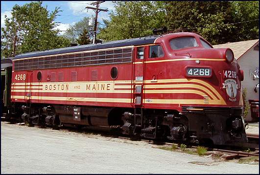 Photo of ex-B&M F7A 4268 at N. Conway, NH