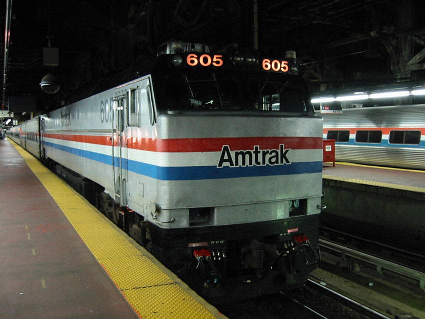 Photo of Amtrak E60 #605 at Penn Station NY