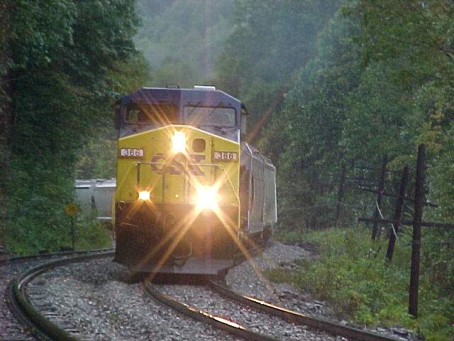 Photo of CSX eastbound at Rowlesburg, WV.