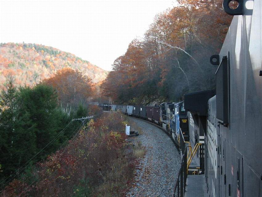 Photo of Empty Coal Train climbs the hill to Shelburne Falls