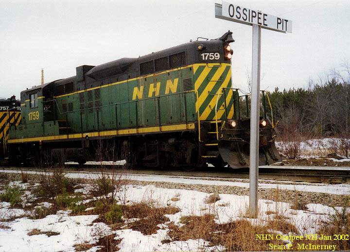 Photo of NHN train only yards from the Rt 16 crossing and into the pit