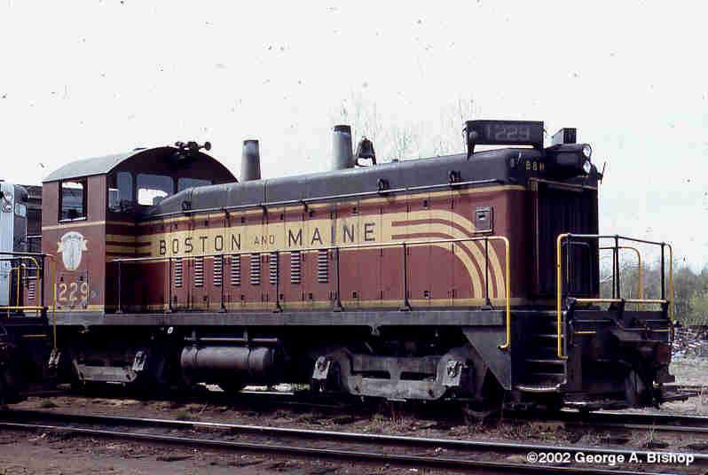 Photo of B&M SW #1229 at East Deerfield, MA in June, 1971 by George A. Bishop (WFPT)