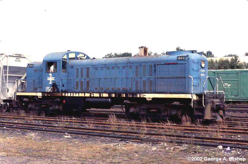 Photo of B&M RS2 #1500 at Fitchburg, MA in Oct, 1970 by George A. Bishop (WFPT)