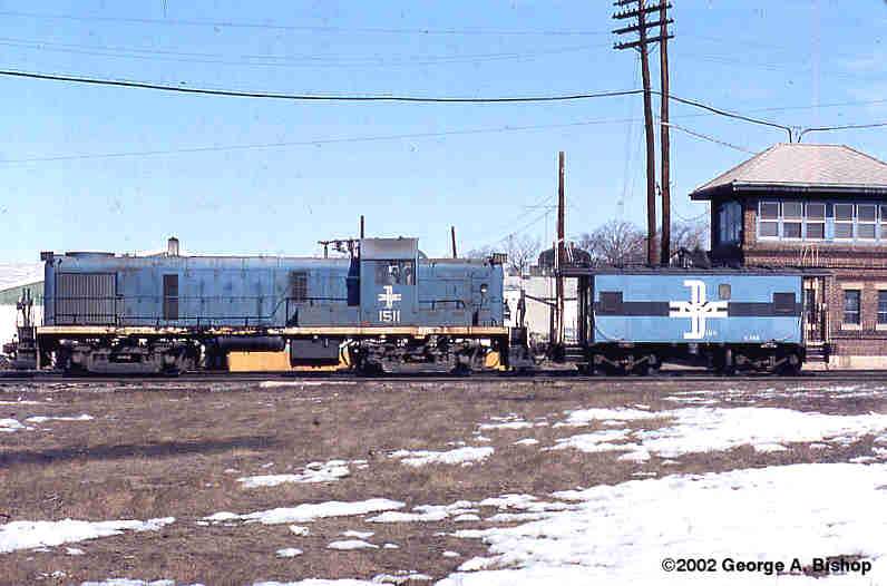 Photo of B&M RS3 #1511 at Ayer, MA in April, 1971 by George A. Bishop (WFPT)