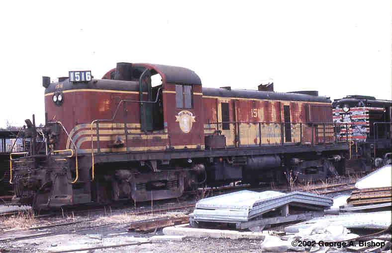 Photo of B&M RS3 #1516 at Billerica, MA in May, 1971 by George A. Bishop (WFPT)