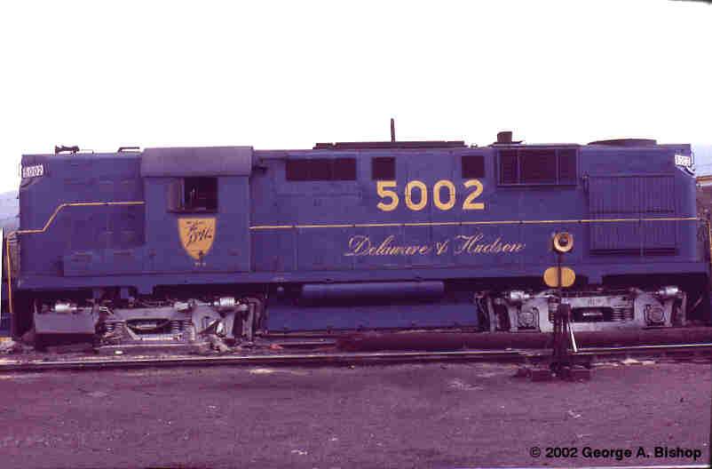 Photo of D&H ALCO RS11 #5002 at Oneonta, NY in July, 1978 by George A. Bishop (WFPT)