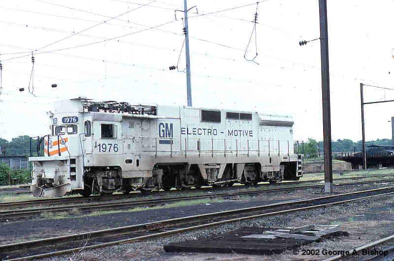 Photo of EMD Electric #1976 at Harrisburg, PA in July, 1982 by George A. Bishop (WFPT)
