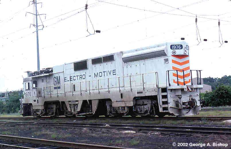 Photo of EMD Electric #1976 at Harrisburg, PA in July, 1982 by George A. Bishop (WFPT)