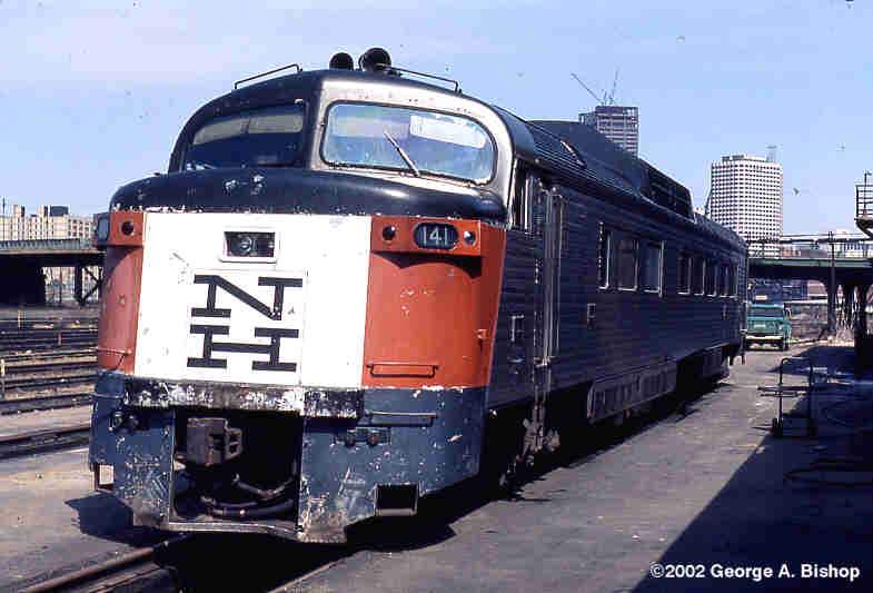 Photo of New Haven Roger Williams Power Car at Southbay 4/71 by George A. Bishop (WFPT)