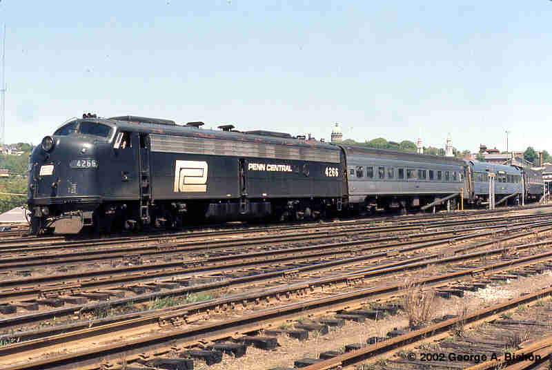 Photo of PC E8's #4266 at Providence, RI in June, 1971 by George A. Bishop (WFPT)