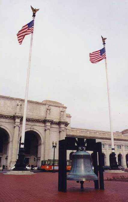 Photo of Amtrak's Washington Union Station and the Children's Bell