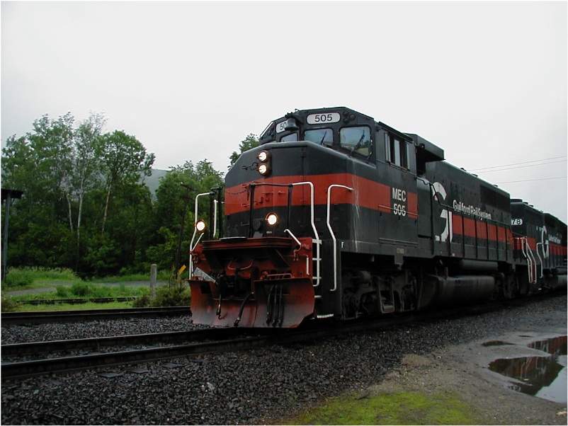 Photo of MEC #505, GP40-2 Widecab up-close & personal at Shelburne Falls