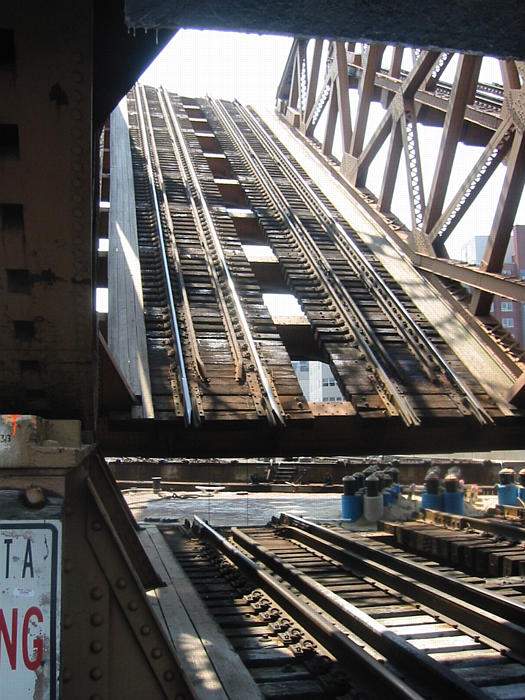 Photo of The Draw Bridge at Tower A in Boston in the up position