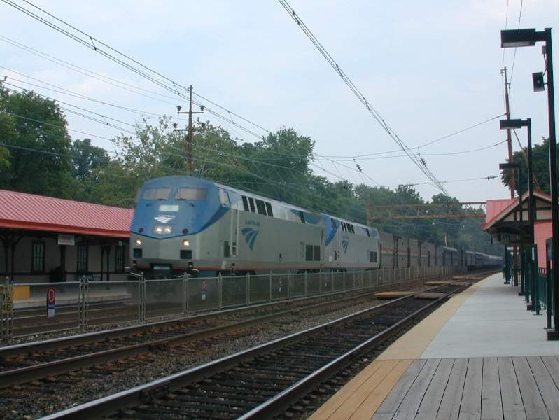 Photo of Amtrak Train  # 41, the Three Rivers,  at Strafford, Pa.