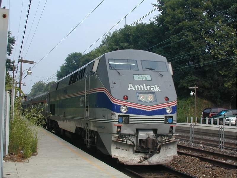Photo of Westbound Amtrak Keystone Service arriving Paoli, Pa.