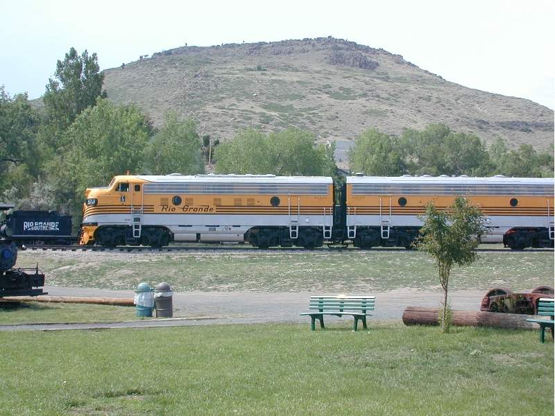 Photo of Denver & Rio Grande Western F units at Golden, Colorado