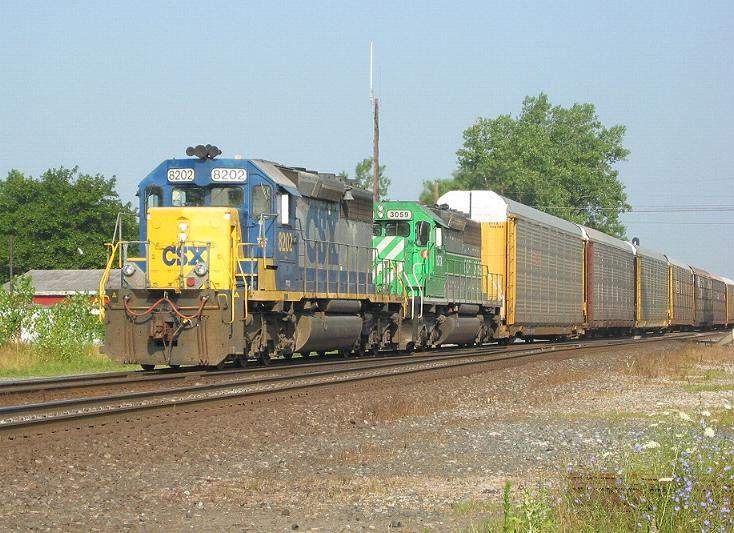 A CSX Auto train at Attica Jct, OH: The GreatRails North American ...