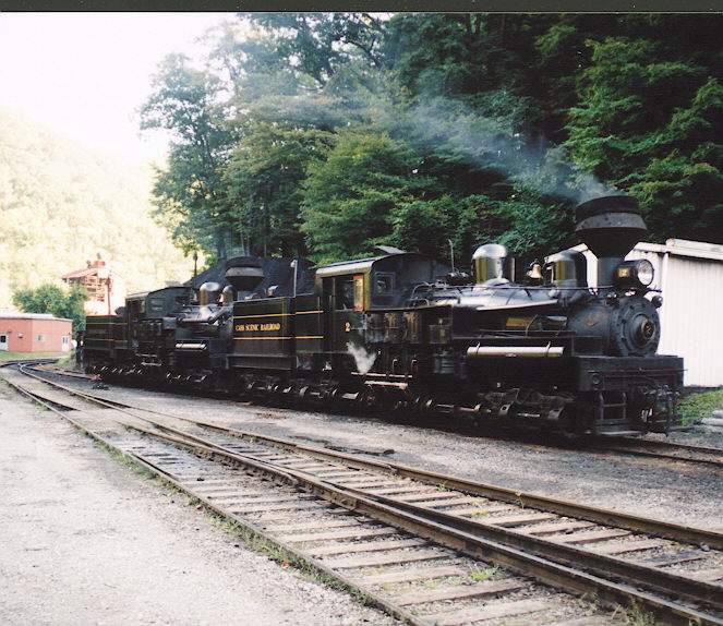Photo of Shay 2 & 11 waiting to be serviced at the end of the day