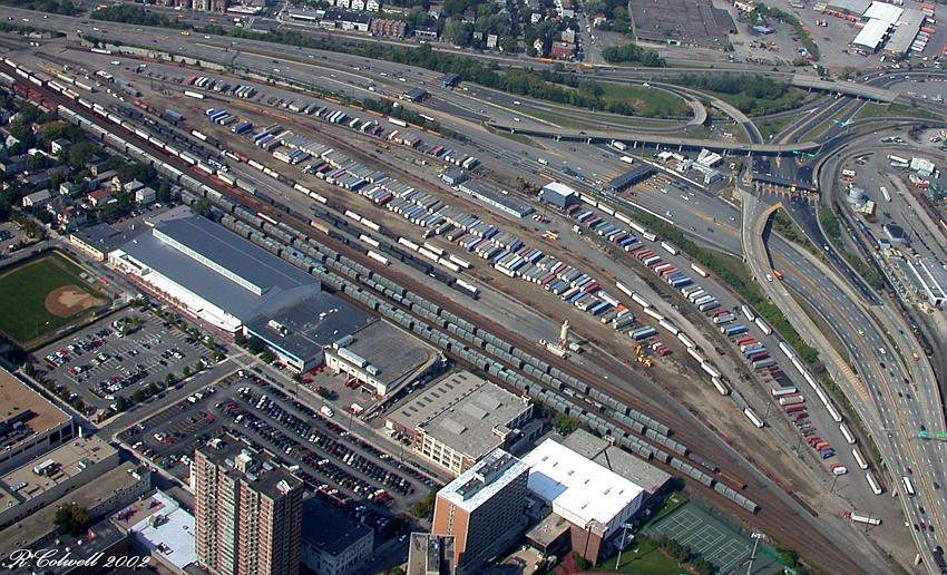 Photo of Beacon Park Yard in Boston, MA from 1,200 feet.