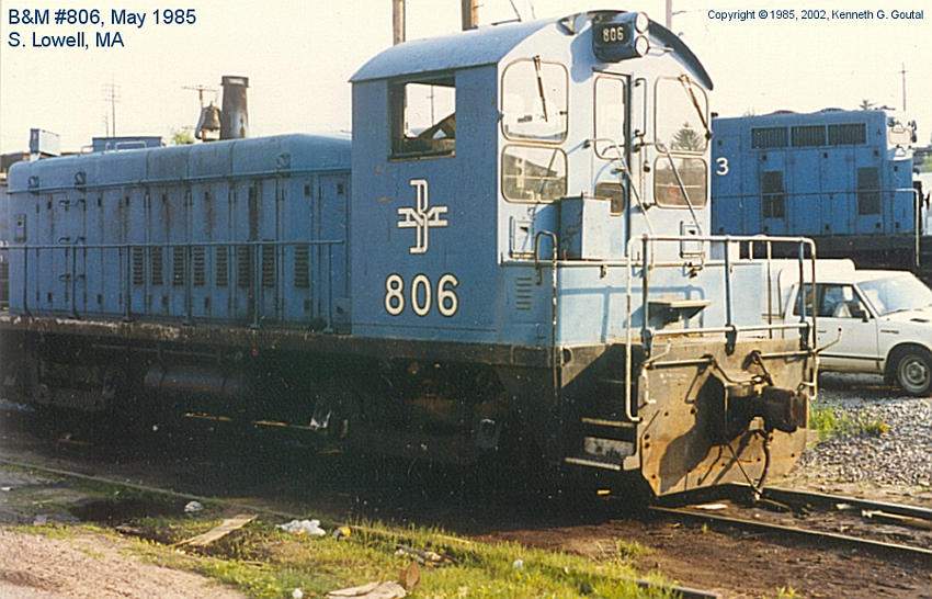 Photo of B&M #806, May 1985, S. Lowell, MA