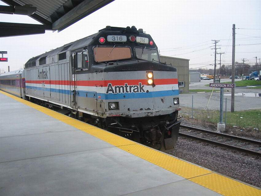 Photo of AMT 316 at Anderson headed inbound