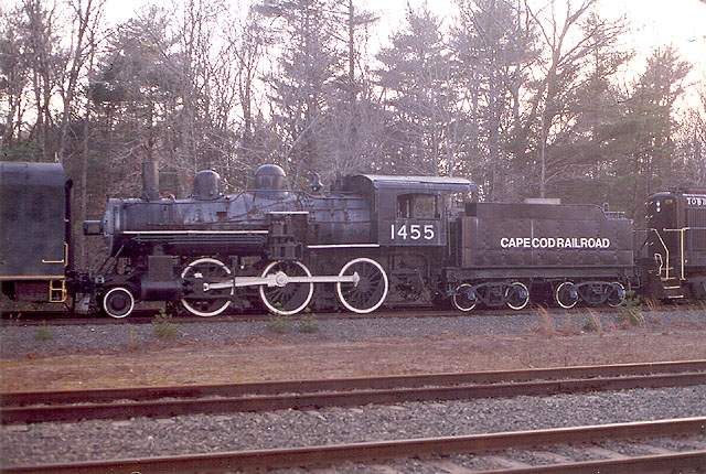Photo of boston & maine steam engine 1455 waiting to be moved to danbury railroad