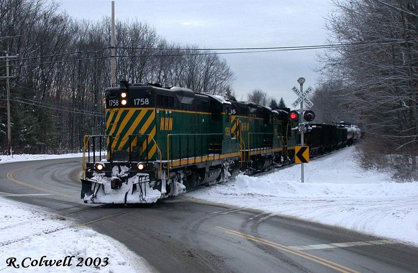 Photo of NHN 1758 crossing Main St in Somersworth, NH