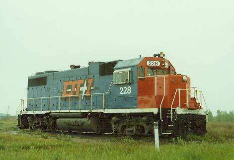 Photo of DT&I GP38-2 #228; Port Huron, MI Yard.