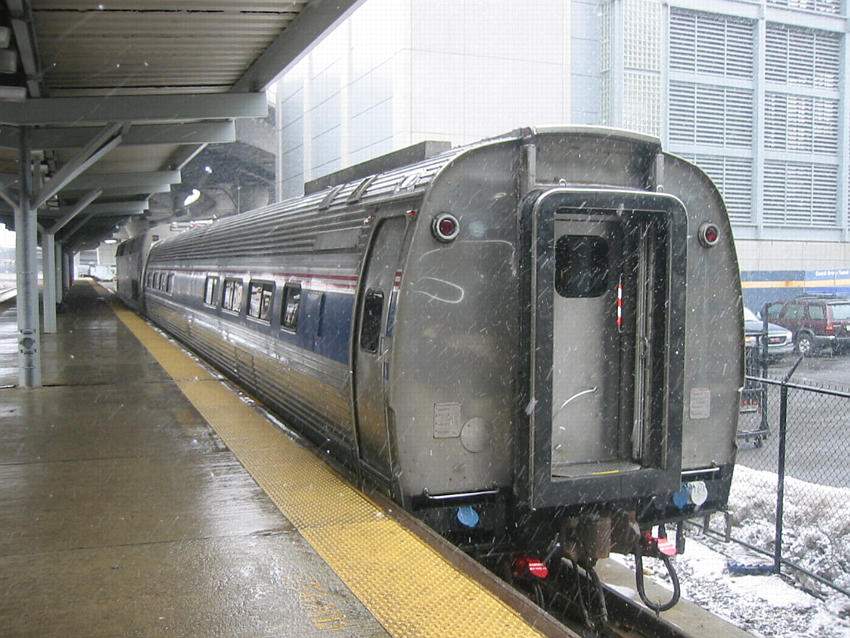 Photo of Amtrak 9800 on Track One in North Station