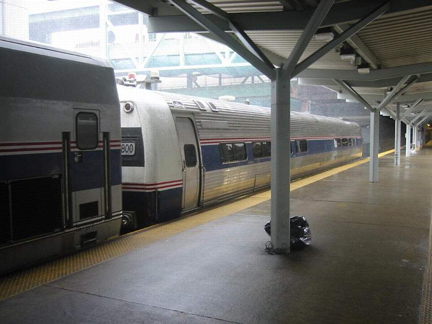 Photo of Amtrak 9800 on Track One in North Station