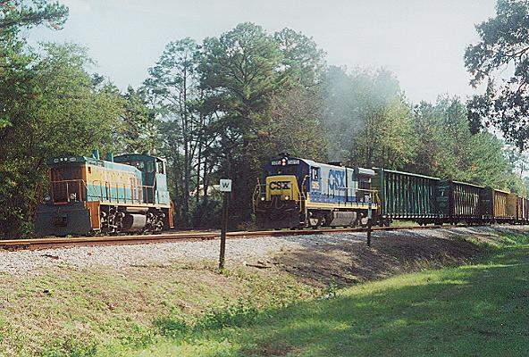 Photo of St. Marys MP15  #505 interchanging with CSX at Kingsland, GA.