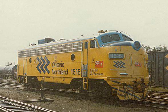 Photo of Ontario Northland FP-7 #1515 at the North Bay, ON shops.