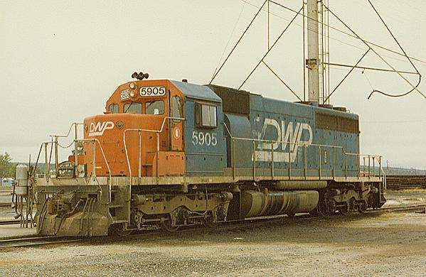 Photo of DW&P SD40 #5905 at the Shops in Virginia, MN.