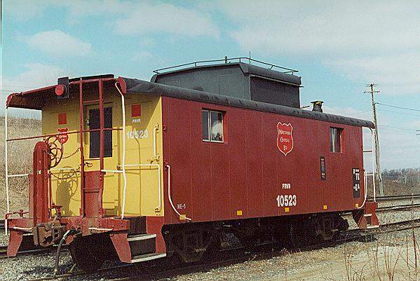 Photo of Wisconsin Central caboose #10523 at Richfield, WI.