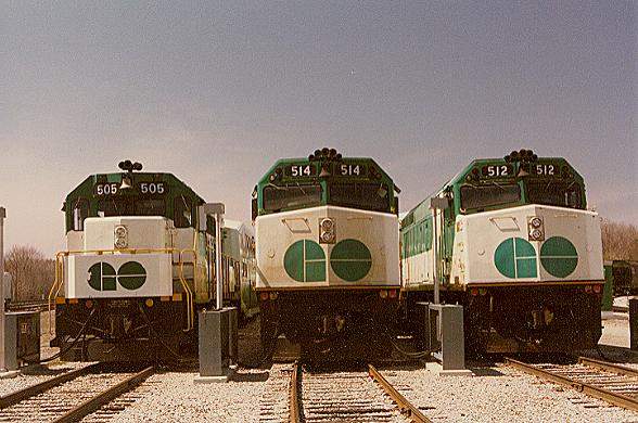 Photo of GO Trains spend the weekend at Guelph Jct, ON.