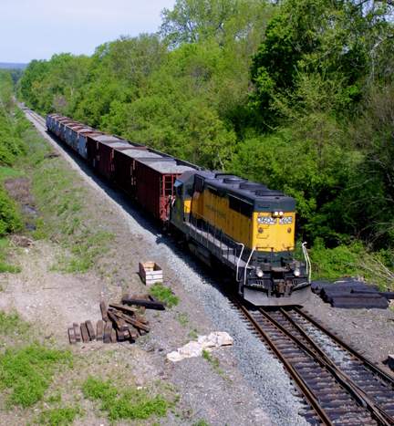Photo of Gravel train passing through Stockbridge
