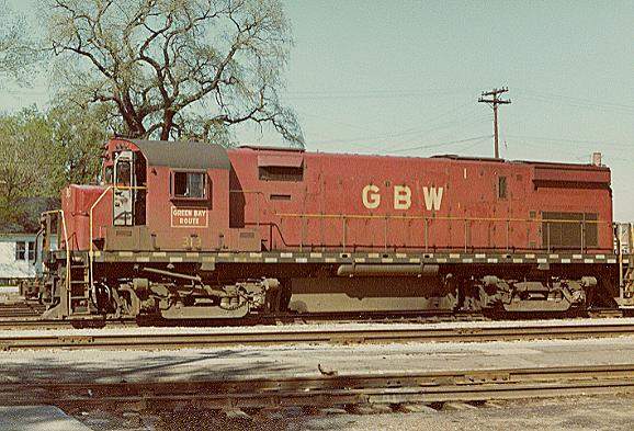 Photo of GB&W C-424 #313 at Norwood Yd in Green Bay, WI.