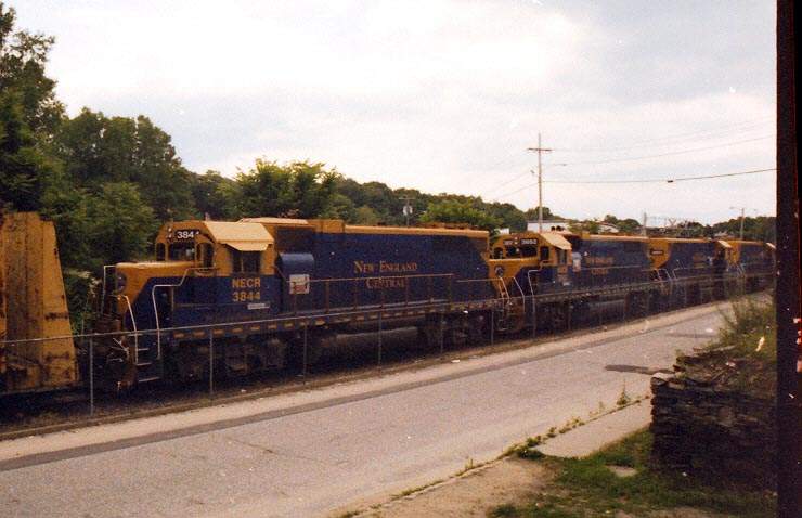 Photo of NECR NB 3851, 3847, 3852 &  3844 Exiting Willimantic Yard