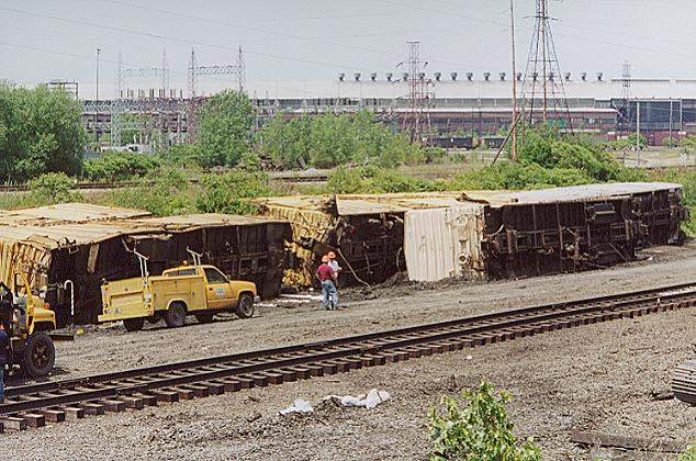 Photo of Crews have one track restored and await ballast at S.Buffalo, NY.